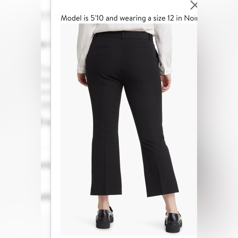 FRAME Le Crop Mini Boot Trousers Black Plus Size , size 16 - Picture 10 of 16
